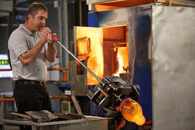 House of Waterford Crystal Guided Factory Tour - The mold room: how blowers shape molten crystal with wooden tools